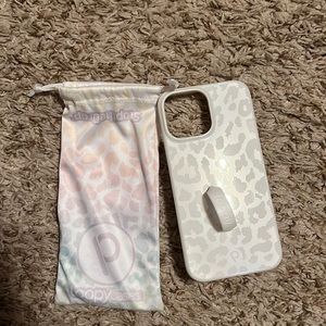 Loopy Leopard pearl phone case for iPhone 13 pro max